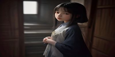 身着深色正装制服的职场女性站在办公室落地窗前，城市夜景灯光璀璨，画面冷艳专业，与制服诱惑职场题材高度契合